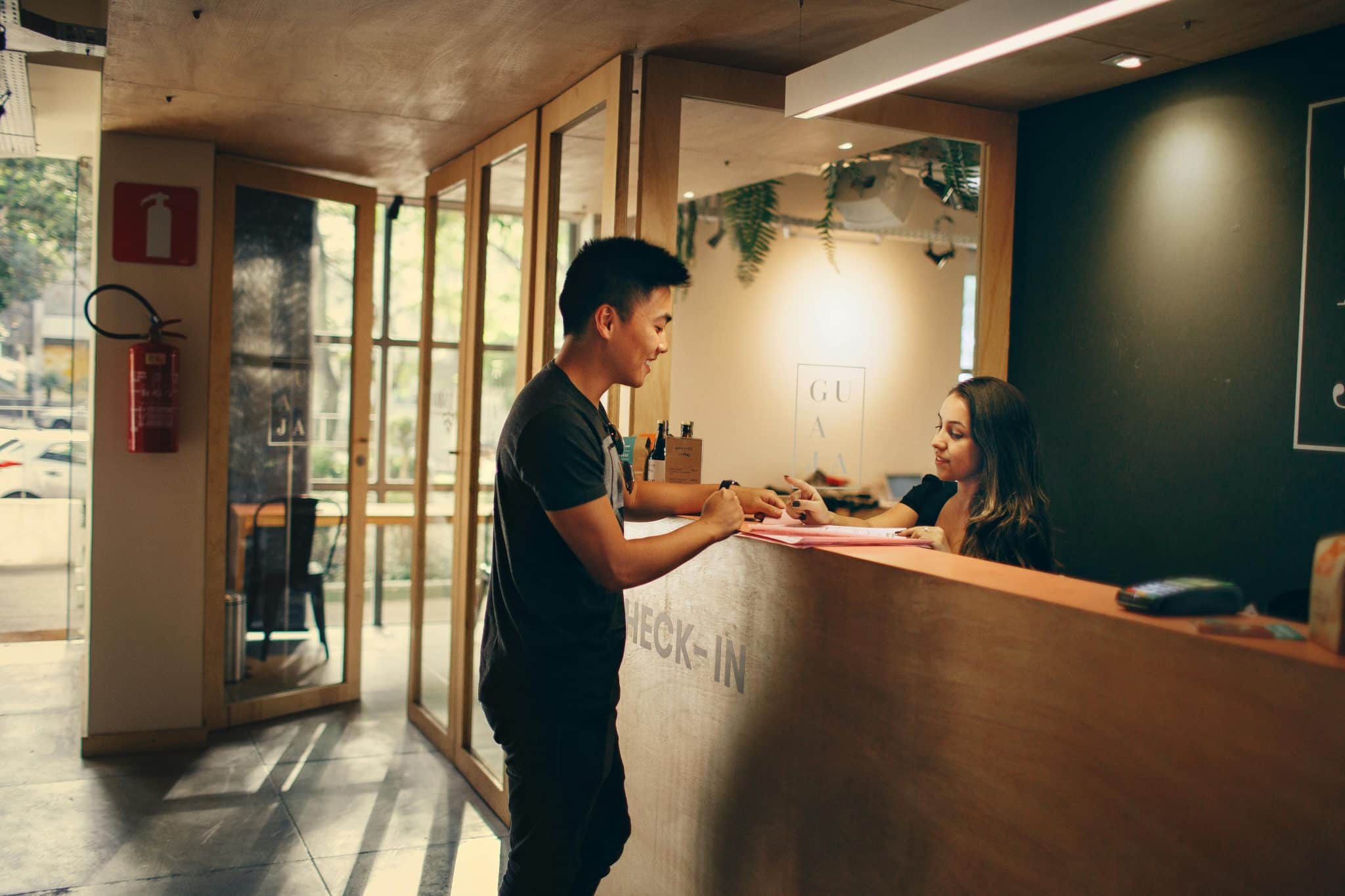hotel reception